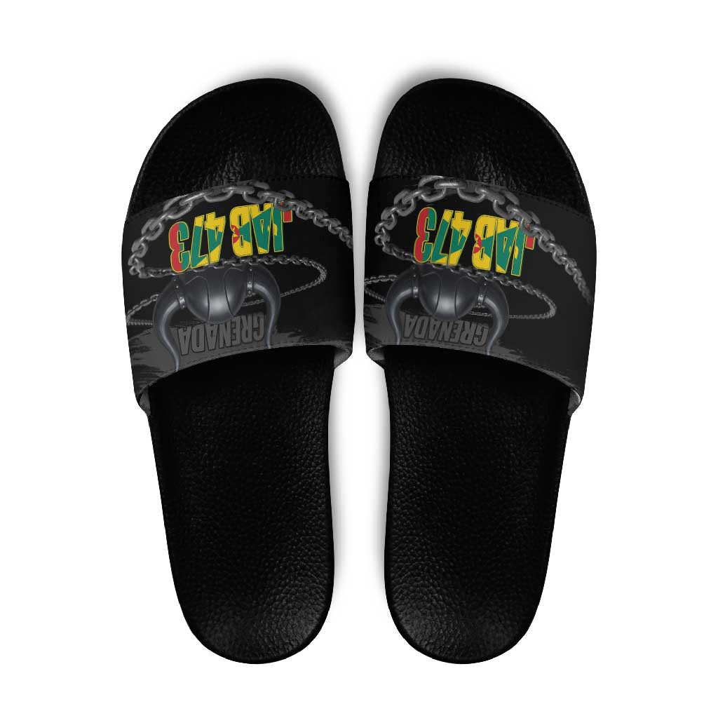 Grenada Jab Jab 473 Slide Sandals Spicemas Festival Chain Grunge Style - Wonder Print Shop