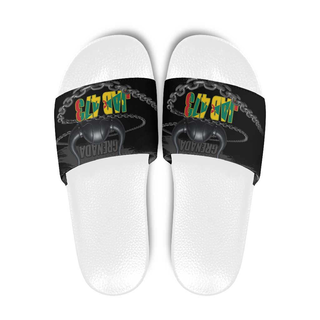 Grenada Jab Jab 473 Slide Sandals Spicemas Festival Chain Grunge Style - Wonder Print Shop