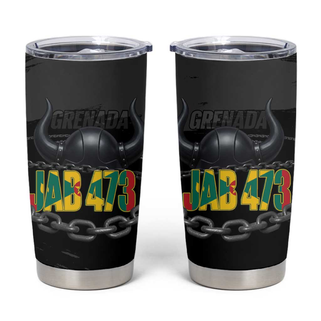 Grenada Jab Jab 473 Tumbler Cup Spicemas Festival Chain Grunge Style - Wonder Print Shop