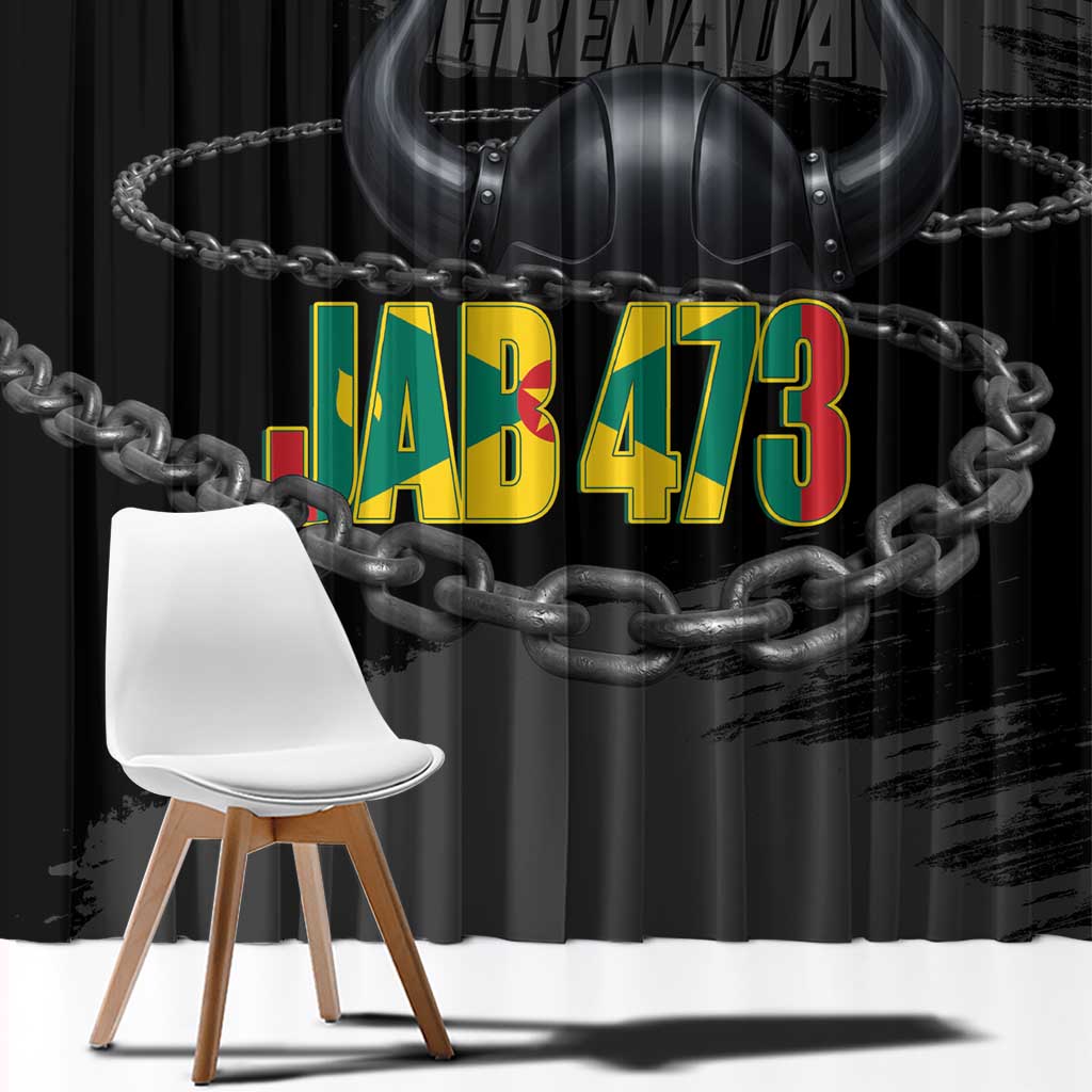 Grenada Jab Jab 473 Window Curtain Spicemas Festival Chain Grunge Style - Wonder Print Shop