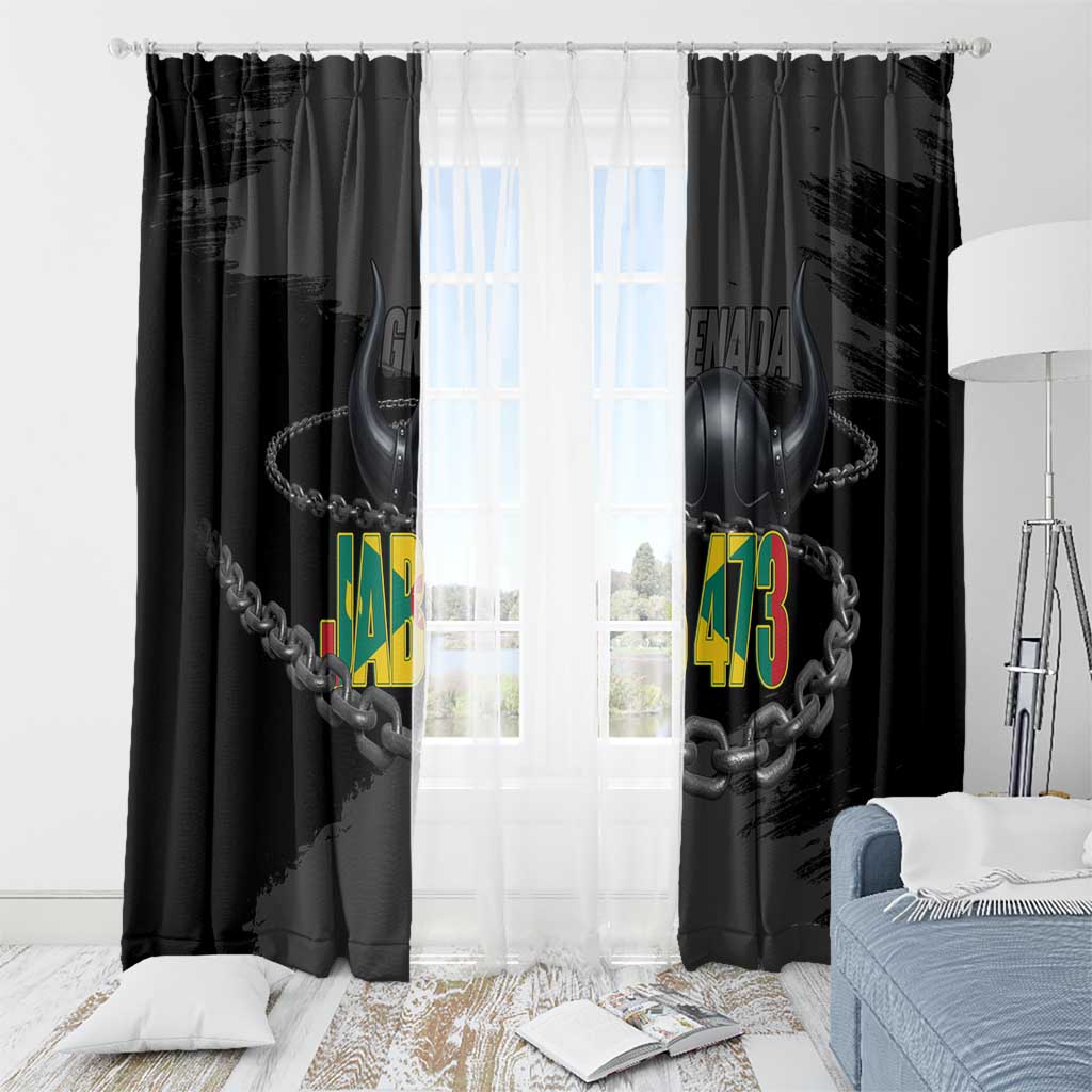 Grenada Jab Jab 473 Window Curtain Spicemas Festival Chain Grunge Style - Wonder Print Shop