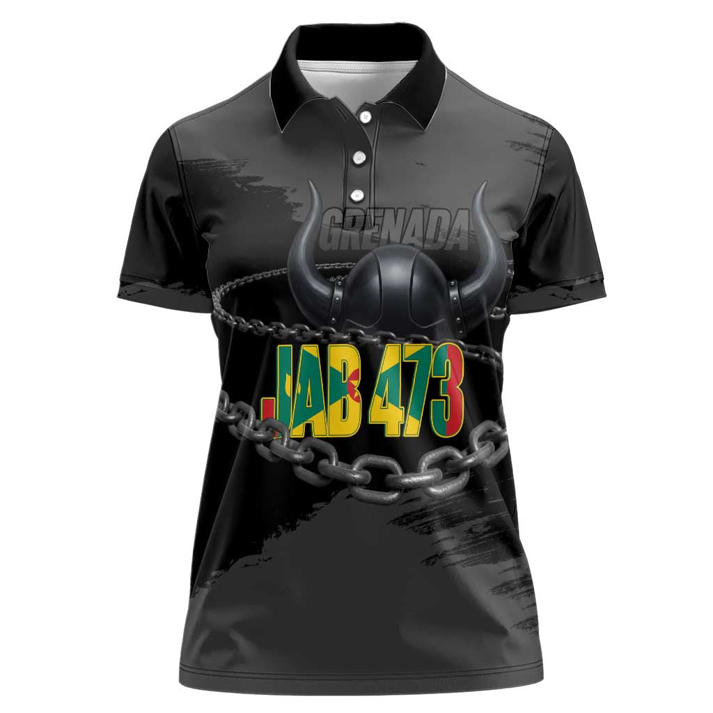 Grenada Jab Jab 473 Women Polo Shirt Spicemas Festival Chain Grunge Style - Wonder Print Shop