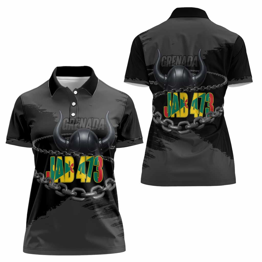 Grenada Jab Jab 473 Women Polo Shirt Spicemas Festival Chain Grunge Style - Wonder Print Shop