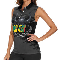 Grenada Jab Jab 473 Women Sleeveless Polo Shirt Spicemas Festival Chain Grunge Style - Wonder Print Shop