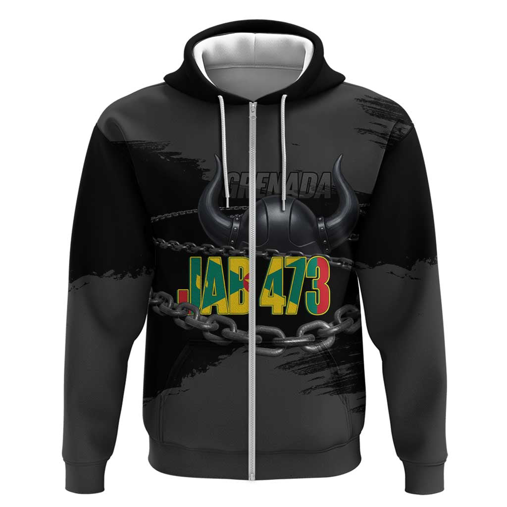 Grenada Jab Jab 473 Zip Hoodie Spicemas Festival Chain Grunge Style - Wonder Print Shop