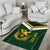 South Africa Rugby Custom Area Rug Springboks Kente Rhino Symbol - Wonder Print Shop