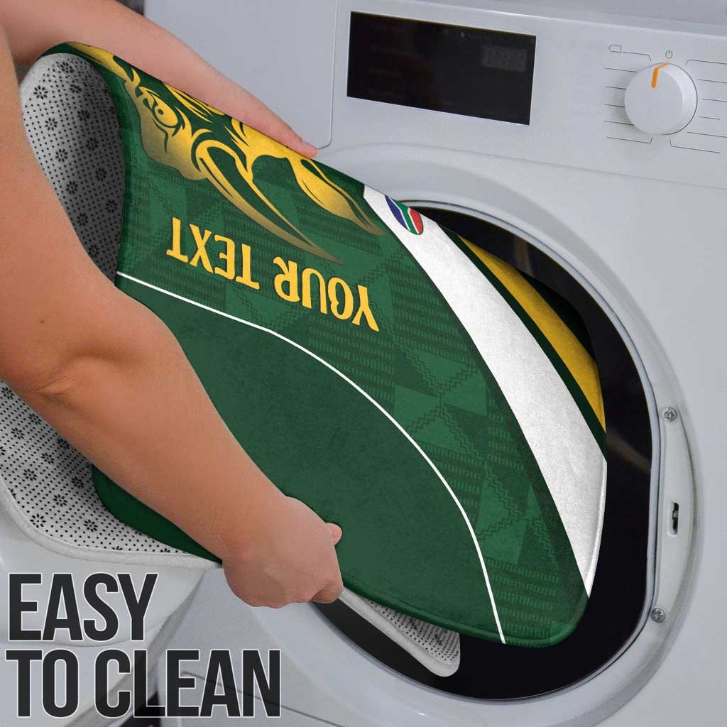 South Africa Rugby Custom Bathroom Set Springboks Kente Rhino Symbol - Wonder Print Shop