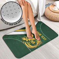 South Africa Rugby Custom Bathroom Set Springboks Kente Rhino Symbol - Wonder Print Shop