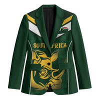 South Africa Rugby Custom Blazer Springboks Kente Rhino Symbol - Wonder Print Shop