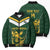 South Africa Rugby Custom Bomber Puffer Jacket Springboks Kente Rhino Symbol - Wonder Print Shop