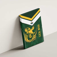South Africa Rugby Custom Canvas Wall Art Springboks Kente Rhino Symbol - Wonder Print Shop