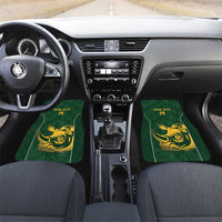 South Africa Rugby Custom Car Mats Springboks Kente Rhino Symbol - Wonder Print Shop