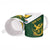 South Africa Rugby Custom Ceramic Mug Springboks Kente Rhino Symbol - Wonder Print Shop
