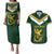 South Africa Rugby Custom Couples Matching Puletasi and Hawaiian Shirt Springboks Kente Rhino Symbol - Wonder Print Shop