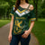South Africa Rugby Custom Cross Shoulder Shirt Springboks Kente Rhino Symbol - Wonder Print Shop