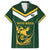 South Africa Rugby Custom Family Matching Long Sleeve Bodycon Dress and Hawaiian Shirt Springboks Kente Rhino Symbol - Wonder Print Shop