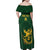 South Africa Rugby Custom Family Matching Off Shoulder Maxi Dress and Hawaiian Shirt Springboks Kente Rhino Symbol - Wonder Print Shop