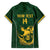 South Africa Rugby Custom Family Matching Short Sleeve Bodycon Dress and Hawaiian Shirt Springboks Kente Rhino Symbol - Wonder Print Shop