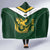South Africa Rugby Custom Hooded Blanket Springboks Kente Rhino Symbol - Wonder Print Shop