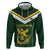 South Africa Rugby Custom Hoodie Springboks Kente Rhino Symbol - Wonder Print Shop