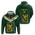 South Africa Rugby Custom Hoodie Springboks Kente Rhino Symbol - Wonder Print Shop