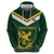 South Africa Rugby Custom Hoodie Springboks Kente Rhino Symbol - Wonder Print Shop