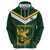 South Africa Rugby Custom Hoodie Springboks Kente Rhino Symbol - Wonder Print Shop