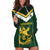 South Africa Rugby Custom Hoodie Dress Springboks Kente Rhino Symbol - Wonder Print Shop