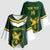 South Africa Rugby Custom Kimono Sleeve Blouse Springboks Kente Rhino Symbol - Wonder Print Shop
