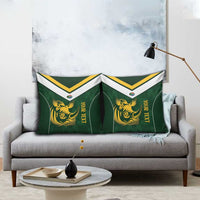 South Africa Rugby Custom Pillow Cover Springboks Kente Rhino Symbol - Wonder Print Shop