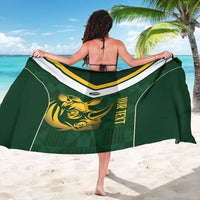 South Africa Rugby Custom Sarong Springboks Kente Rhino Symbol - Wonder Print Shop