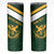 South Africa Rugby Custom Skinny Tumbler Springboks Kente Rhino Symbol - Wonder Print Shop