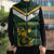 South Africa Rugby Custom Sleeveless Puffer Jacket Springboks Kente Rhino Symbol - Wonder Print Shop