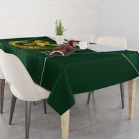 South Africa Rugby Custom Tablecloth Springboks Kente Rhino Symbol - Wonder Print Shop