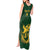 South Africa Rugby Custom Tank Maxi Dress Springboks Kente Rhino Symbol - Wonder Print Shop