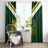 South Africa Rugby Custom Window Curtain Springboks Kente Rhino Symbol - Wonder Print Shop