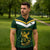 South Africa Rugby Custom Zipper Polo Shirt Springboks Kente Rhino Symbol - Wonder Print Shop