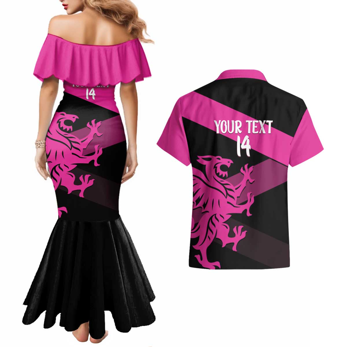 Custom Somerset Cricket Couples Matching Mermaid Dress and Hawaiian Shirt 150 Years of Anniversary - Wonder Print Shop