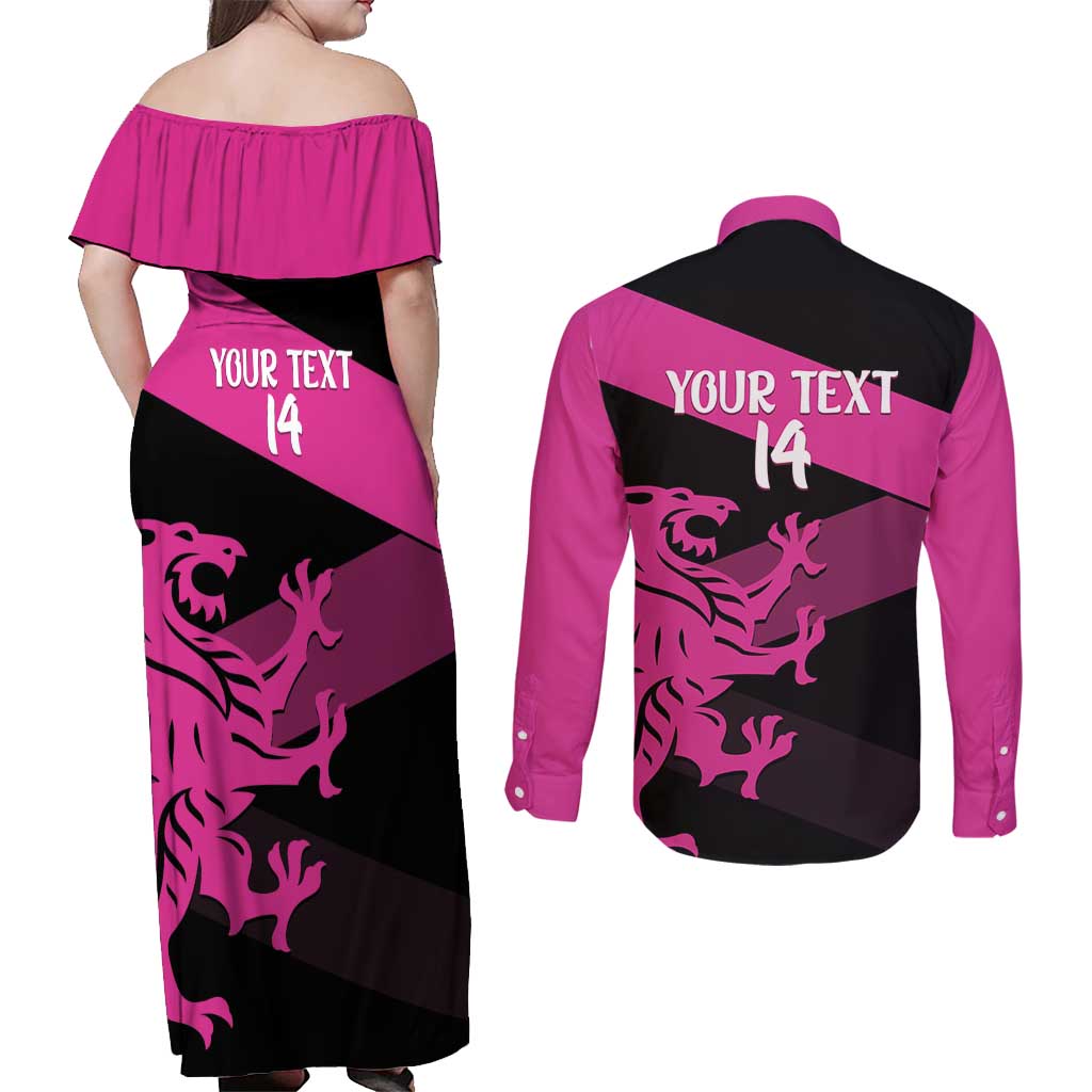 Custom Somerset Cricket Couples Matching Off Shoulder Maxi Dress and Long Sleeve Button Shirt 150 Years of Anniversary - Wonder Print Shop