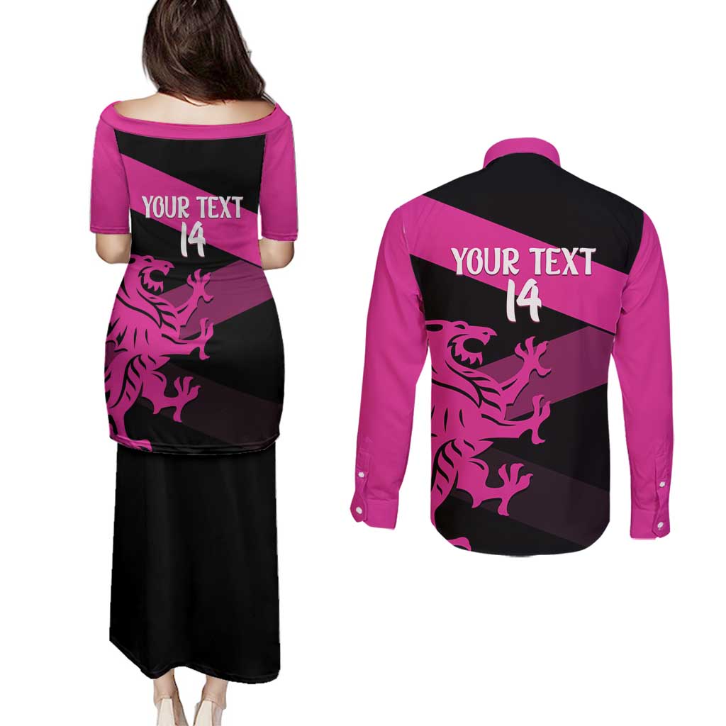 Custom Somerset Cricket Couples Matching Puletasi and Long Sleeve Button Shirt 150 Years of Anniversary - Wonder Print Shop