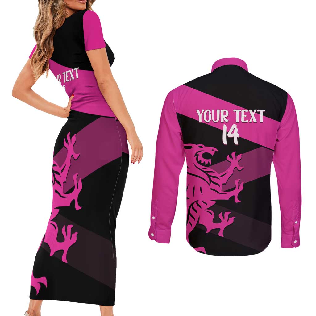 Custom Somerset Cricket Couples Matching Short Sleeve Bodycon Dress and Long Sleeve Button Shirt 150 Years of Anniversary - Wonder Print Shop