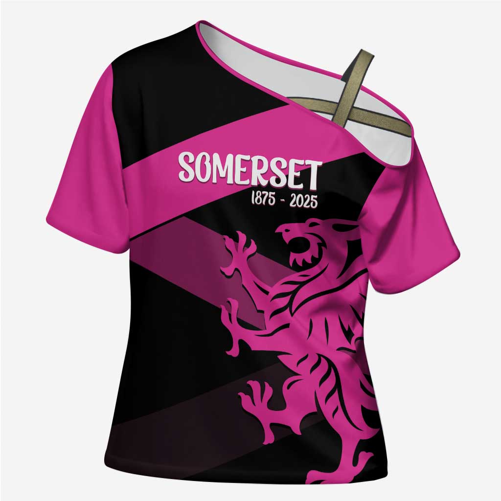 Custom Somerset Cricket Cross Shoulder Shirt 150 Years of Anniversary - Wonder Print Shop