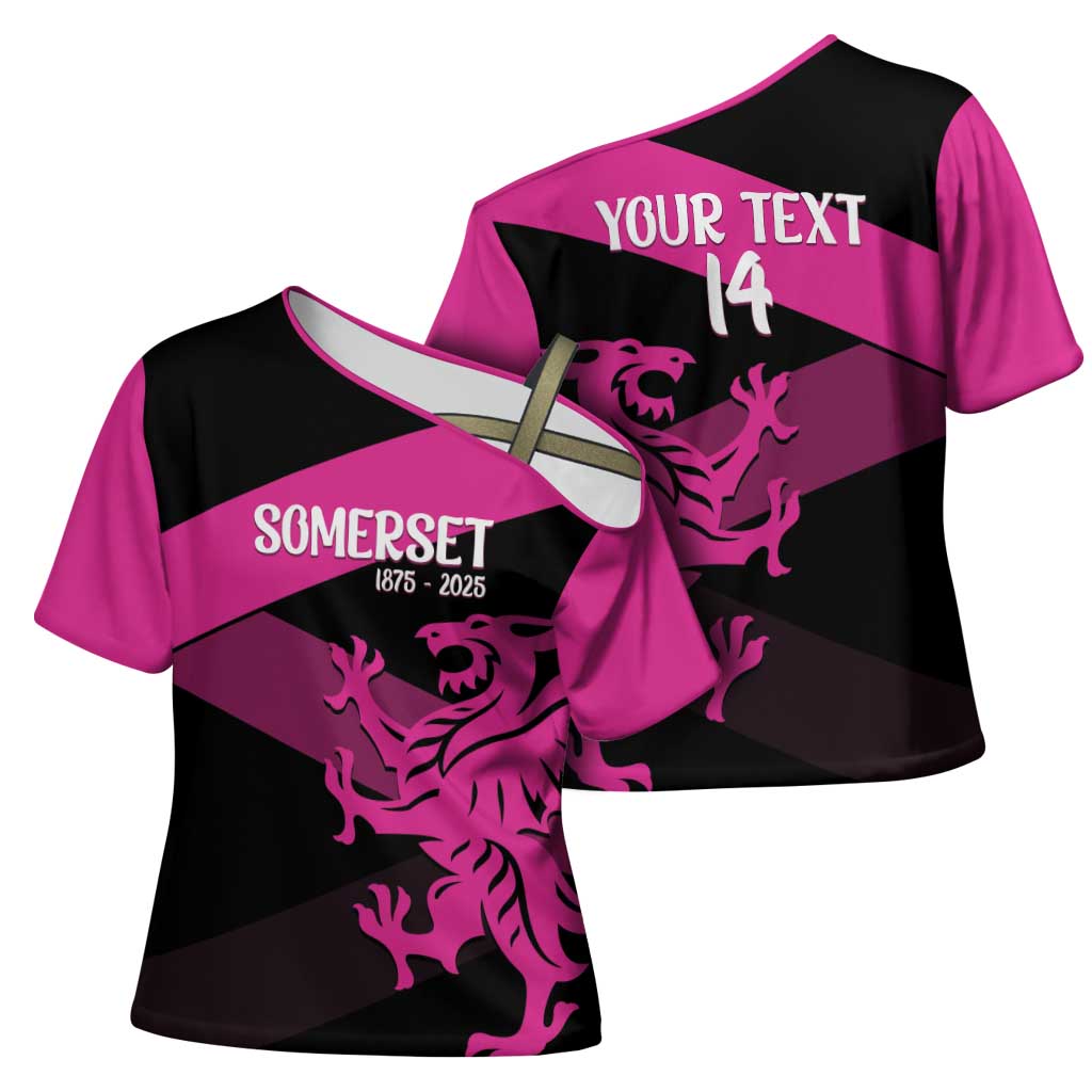 Custom Somerset Cricket Cross Shoulder Shirt 150 Years of Anniversary - Wonder Print Shop