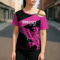 Custom Somerset Cricket Cross Shoulder Shirt 150 Years of Anniversary - Wonder Print Shop