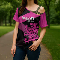 Custom Somerset Cricket Cross Shoulder Shirt 150 Years of Anniversary - Wonder Print Shop
