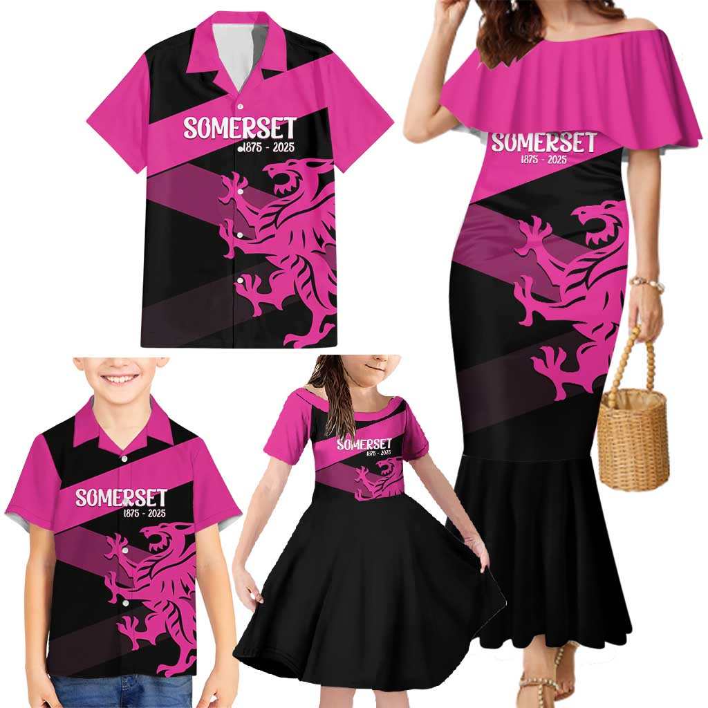 Custom Somerset Cricket Family Matching Mermaid Dress and Hawaiian Shirt 150 Years of Anniversary - Wonder Print Shop
