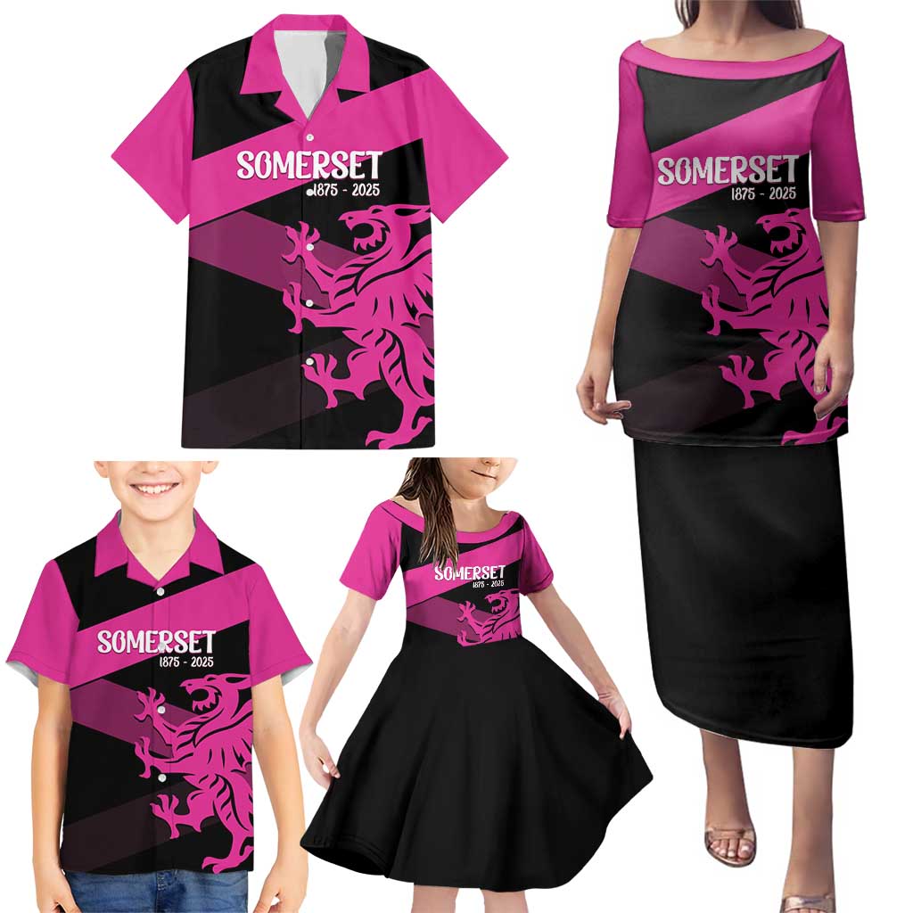 Custom Somerset Cricket Family Matching Puletasi and Hawaiian Shirt 150 Years of Anniversary - Wonder Print Shop