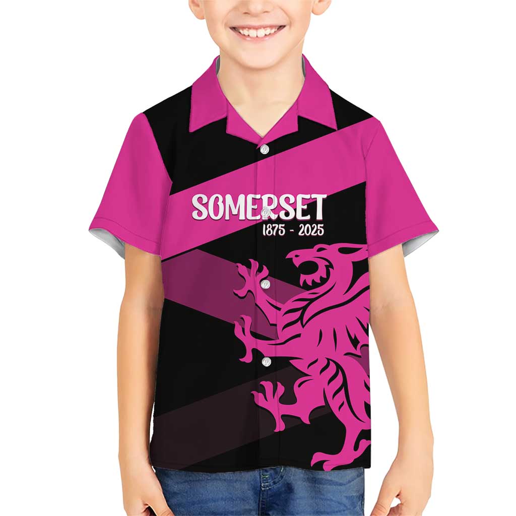 Custom Somerset Cricket Family Matching Short Sleeve Bodycon Dress and Hawaiian Shirt 150 Years of Anniversary - Wonder Print Shop
