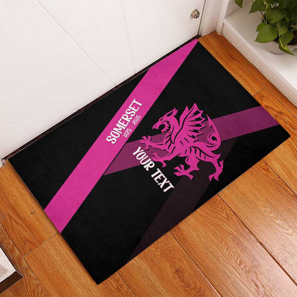 Custom Somerset Cricket Rubber Doormat 150 Years of Anniversary - Wonder Print Shop
