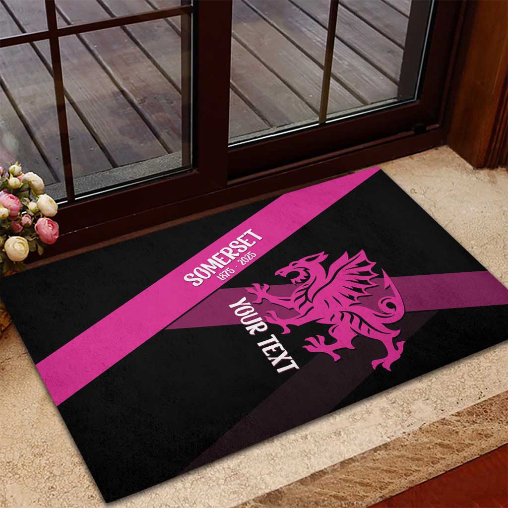 Custom Somerset Cricket Rubber Doormat 150 Years of Anniversary - Wonder Print Shop